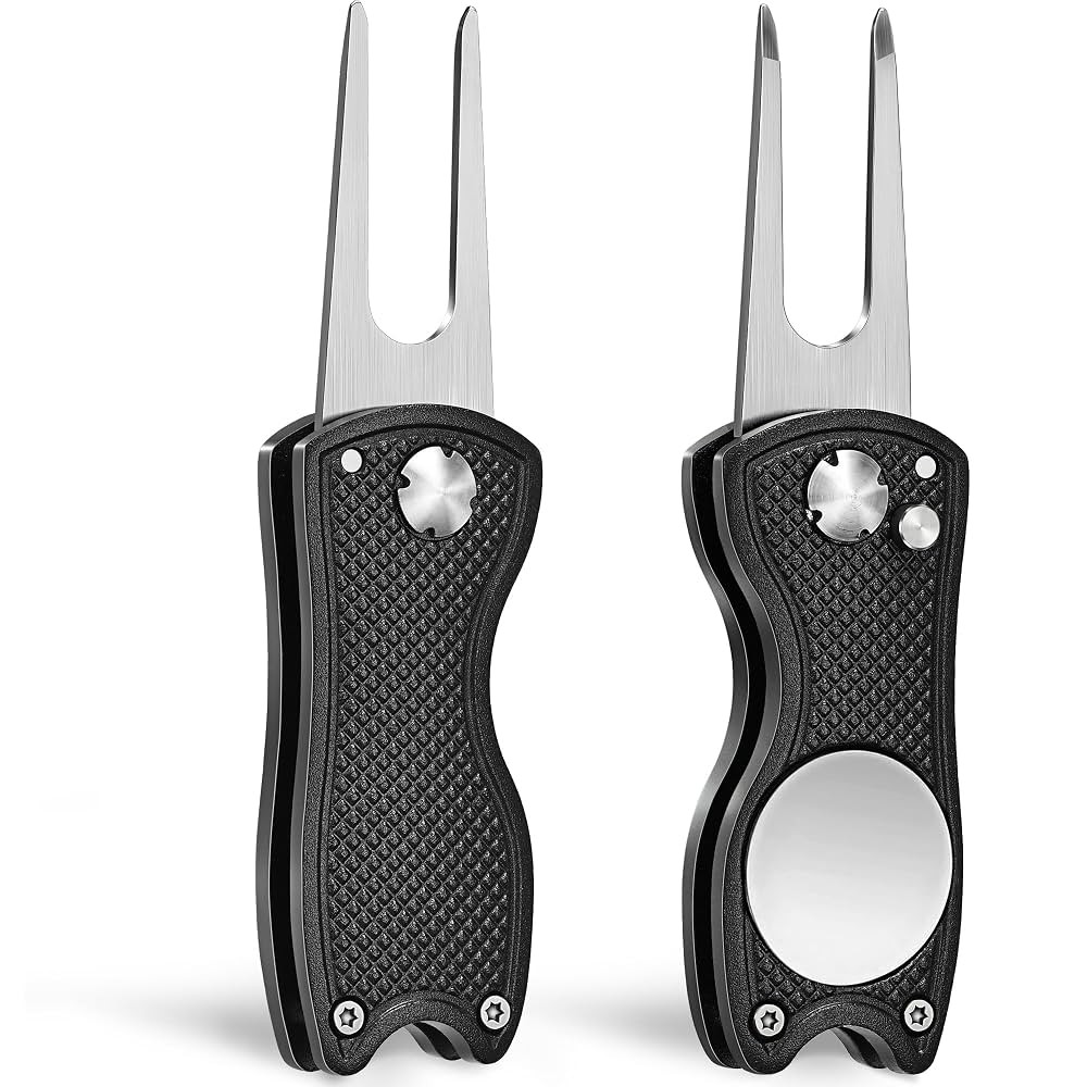 Mile High Life Golf Divot Repair Tool, All Metal Foldable Divot Tool with Pop-up Button & Magneti... | Amazon (US)