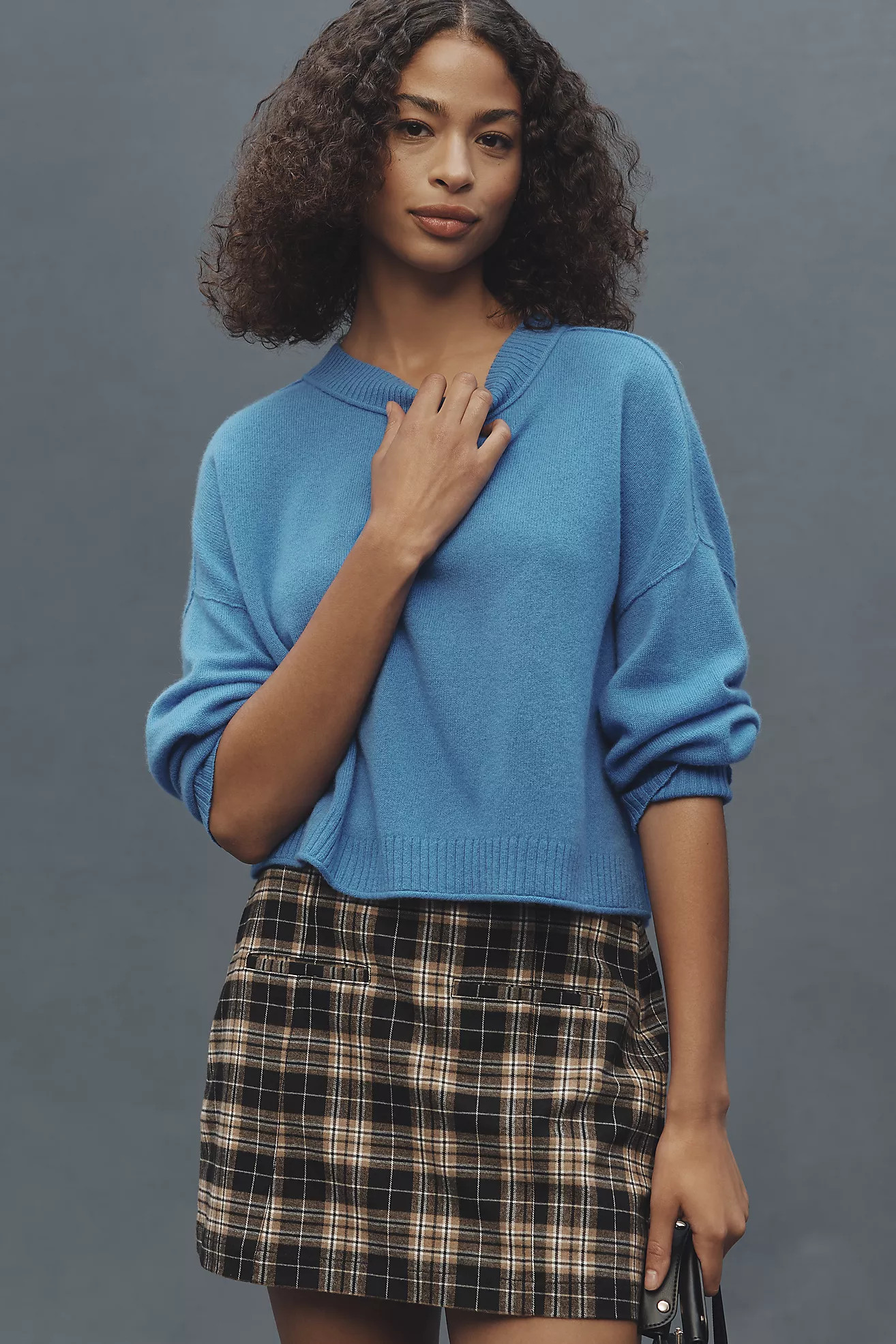 The Goldie Cashmere Long-Sleeve Crew-Neck Sweater | Anthropologie (US)