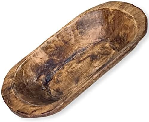 Vintage Small Wooden Dough Bowl-9inch Home & Office Decor Distressed Hand Carved, Antique Look, F... | Amazon (US)