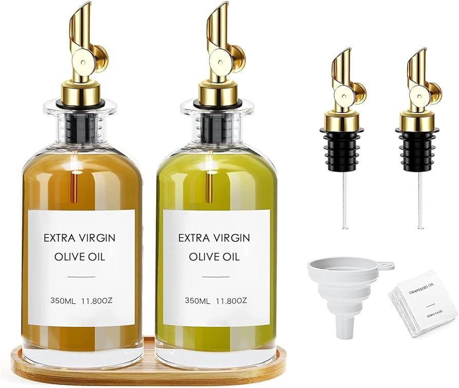 GAOHANG Olive Oil Dispenser Bottle for Kitchen, Coffee Syrup Dispenser, Glass Oil and Vinegar Dis... | Amazon (US)