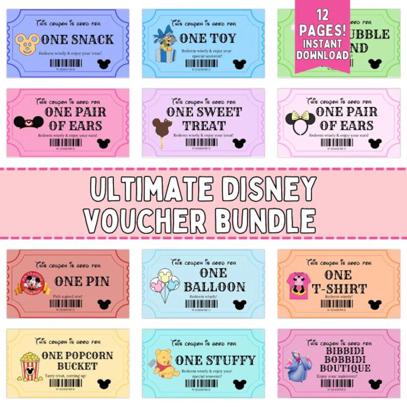 ULTIMATE VOUCHER BUNDLE Disney Budget System Vacation Planning Family Trip Money Management Print... | Etsy (Global)