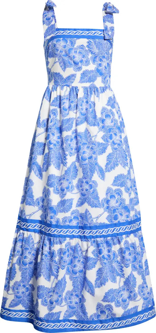 Rency Floral Tiered Cotton Maxi Sundress | Nordstrom