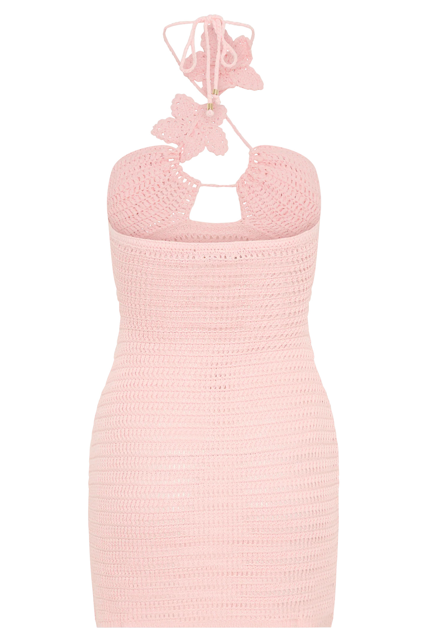 Floral Crochet Mini Dress - Pink | MESHKI US