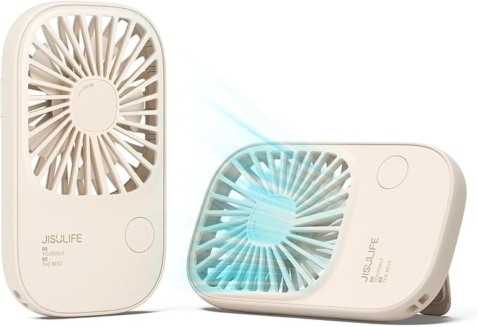 JISULIFE Handheld Mini Lash Fan with Bracket, Small Portable USB Rechargeable Personal Makeup Sty... | Amazon (US)