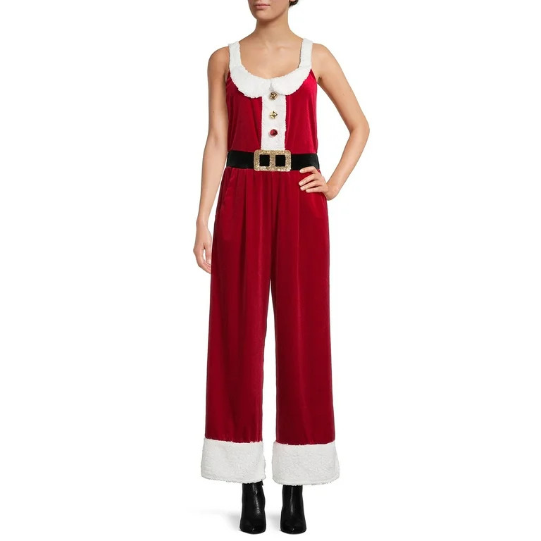 Women Christmas Jumpsuit Overalls Casual Sleeveless 3D Print Baggy Long Romper Pants Christmas Co... | Walmart (US)