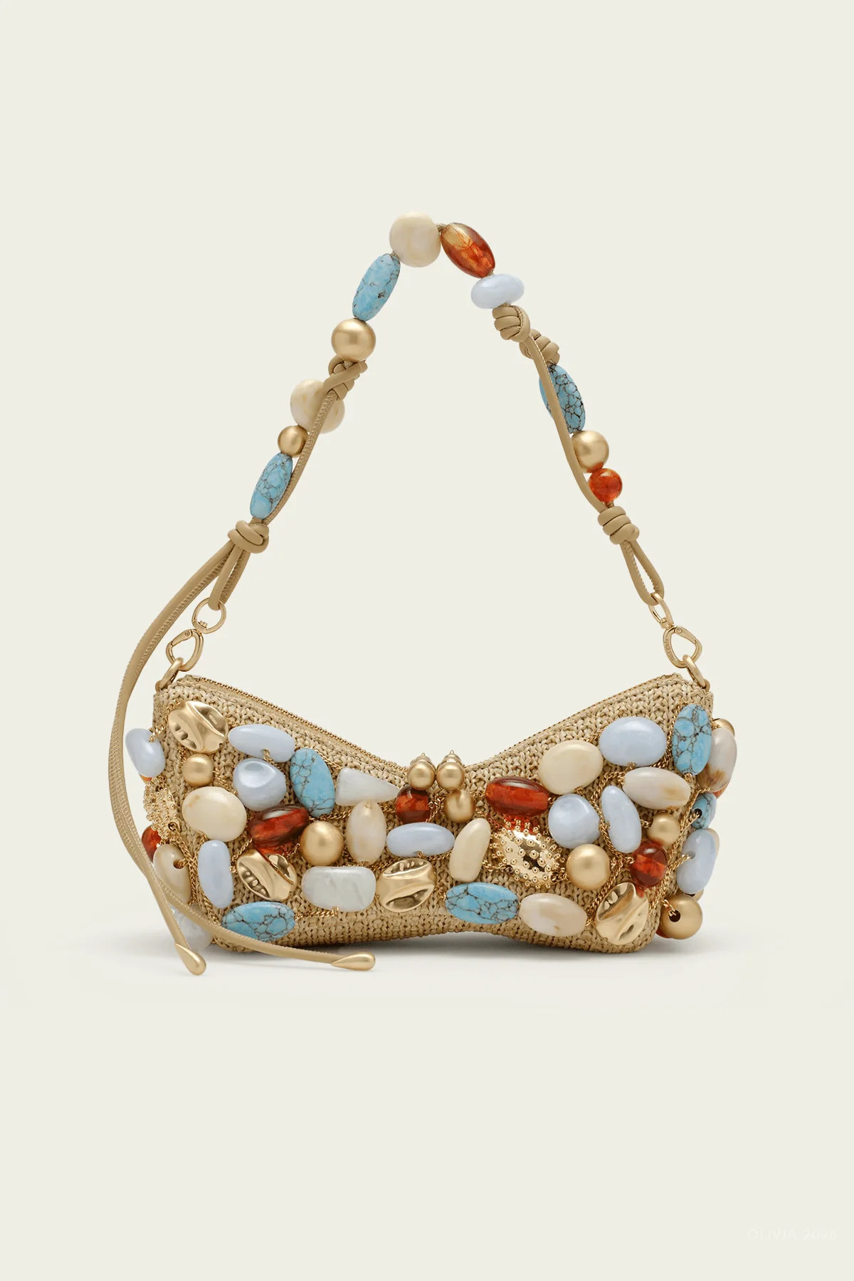 Mercier Shoulder Bag in Ibiza Turquoise Bauble Multi | Shop Olivia