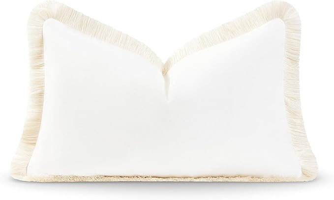 Hofdeco Premium Coastal Patio Indoor Outdoor Lumbar Pillow Cover Only, 12"x20" Water Resistant fo... | Amazon (US)