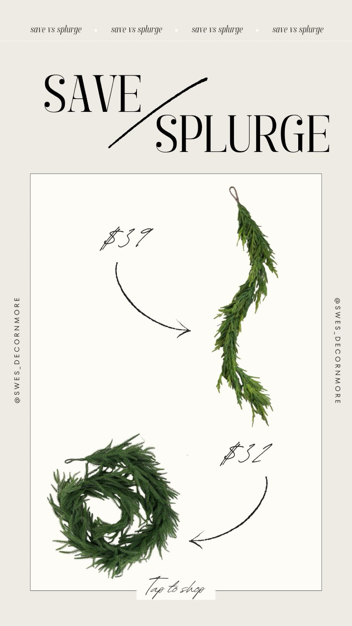 Save or splurge cedar garland. This Afloral garland is viral for a reason, it's that good!

#LTKHome #LTKStyleTip #LTKSeasonal