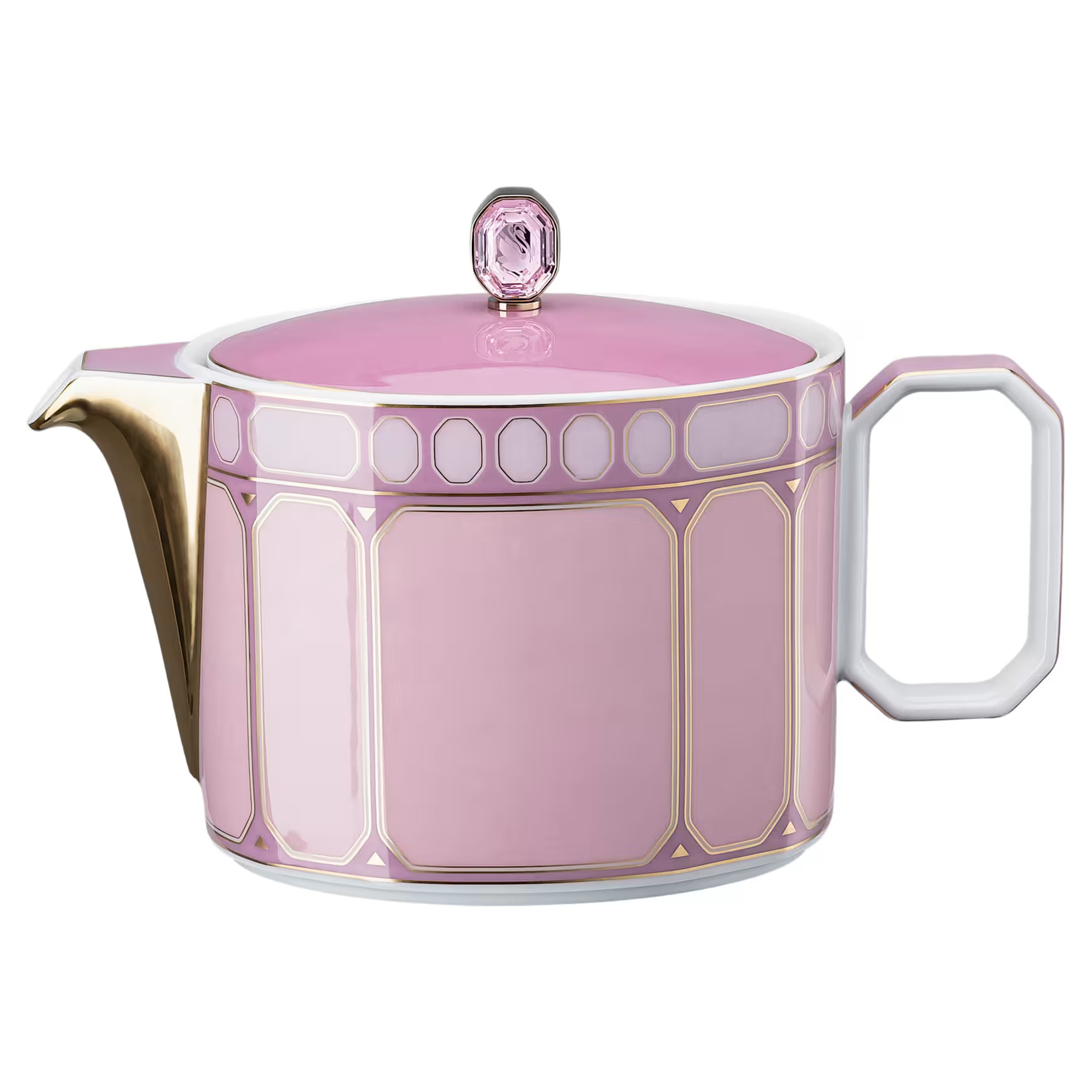 Signum teapot, Porcelain, Small, Pink by SWAROVSKI | SWAROVSKI