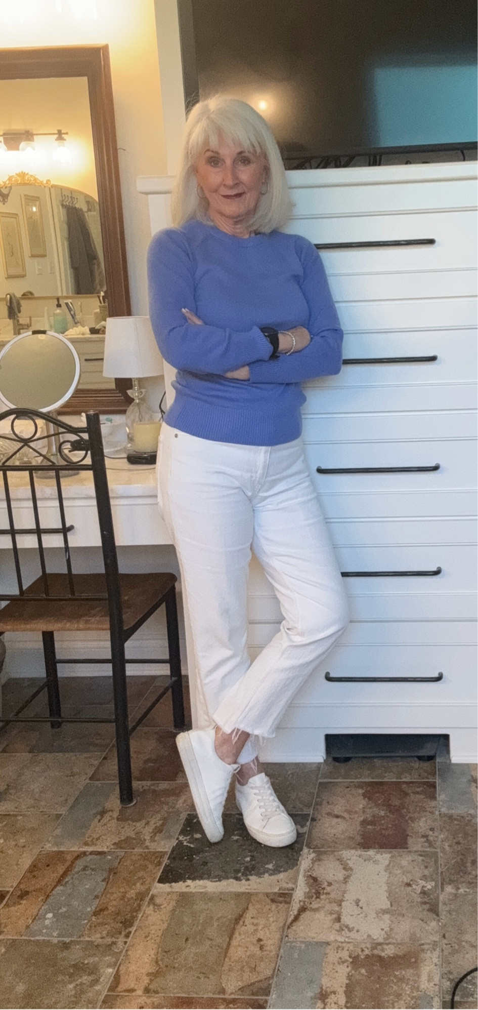 Use your hair as an accessory!Casual Spring Outfit .    https://www.shopltk.com/explore/jeanne_caldarera_silver_linings

#LTKVideo #LTKover40 #LTKfindsunder50