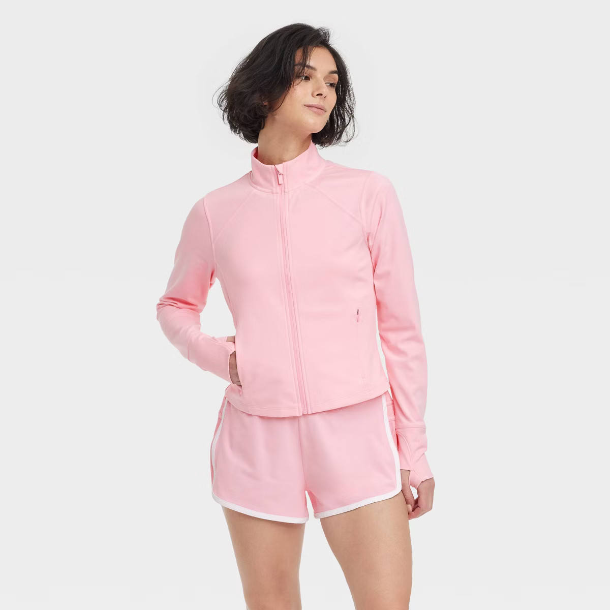 Women's Dynamic Flex Full Zip Jacket - All In Motion™ Pink M | Target