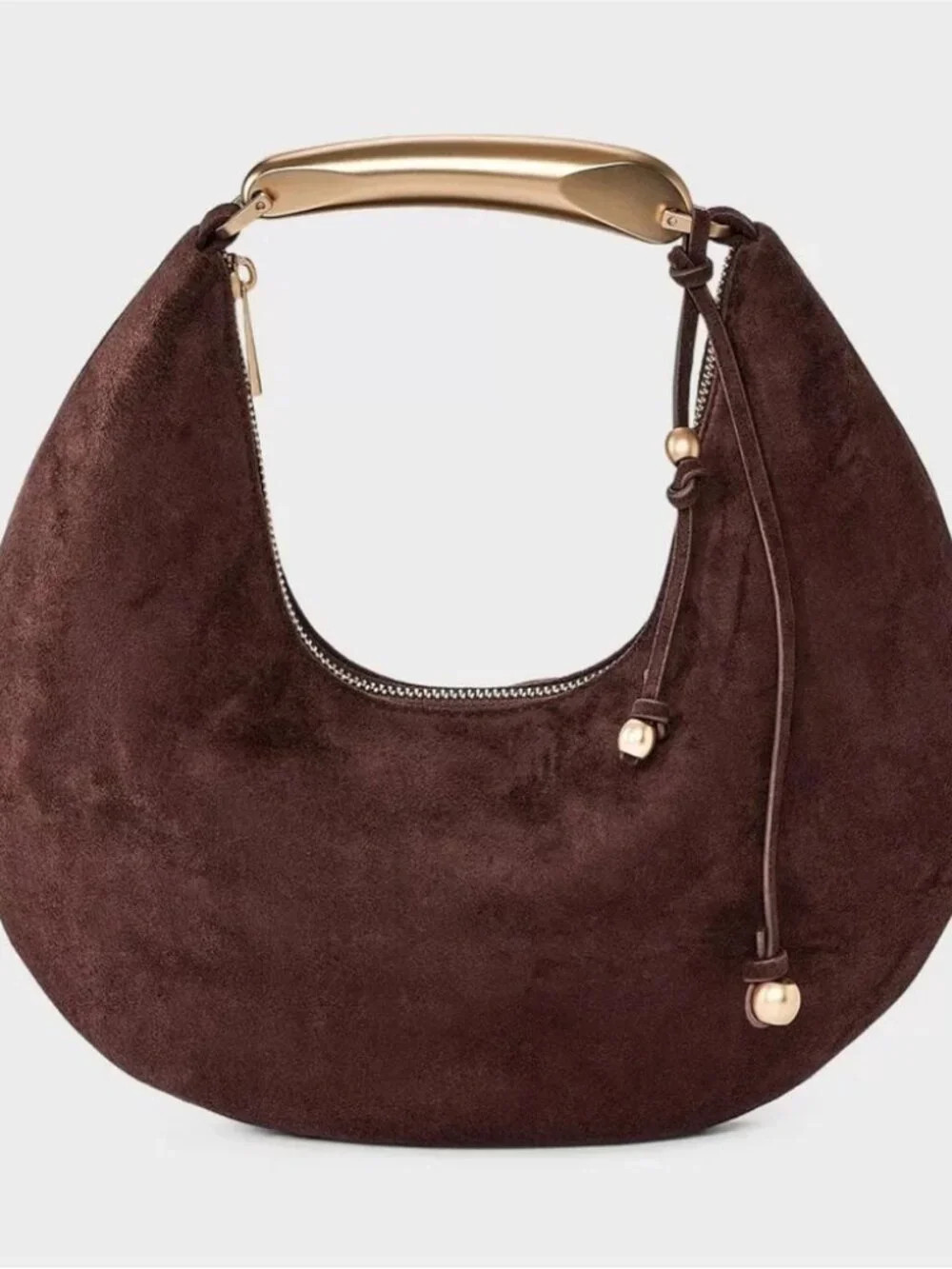 NEW Metal Handle Crescent Saddle Handbag - A New Day™ Brown | Poshmark