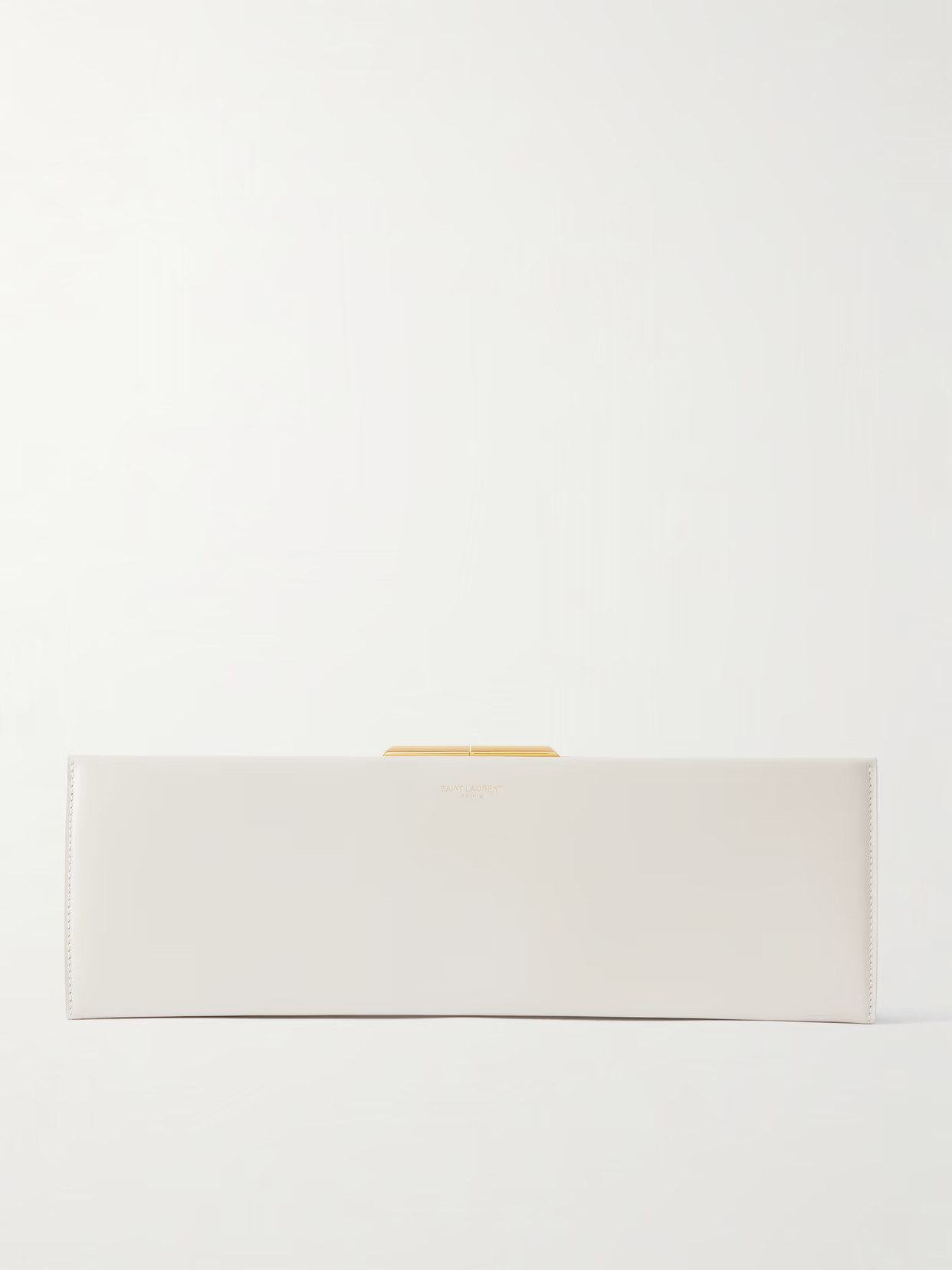 SAINT LAURENT - Midnight Leather Clutch - Cream | NET-A-PORTER (US)