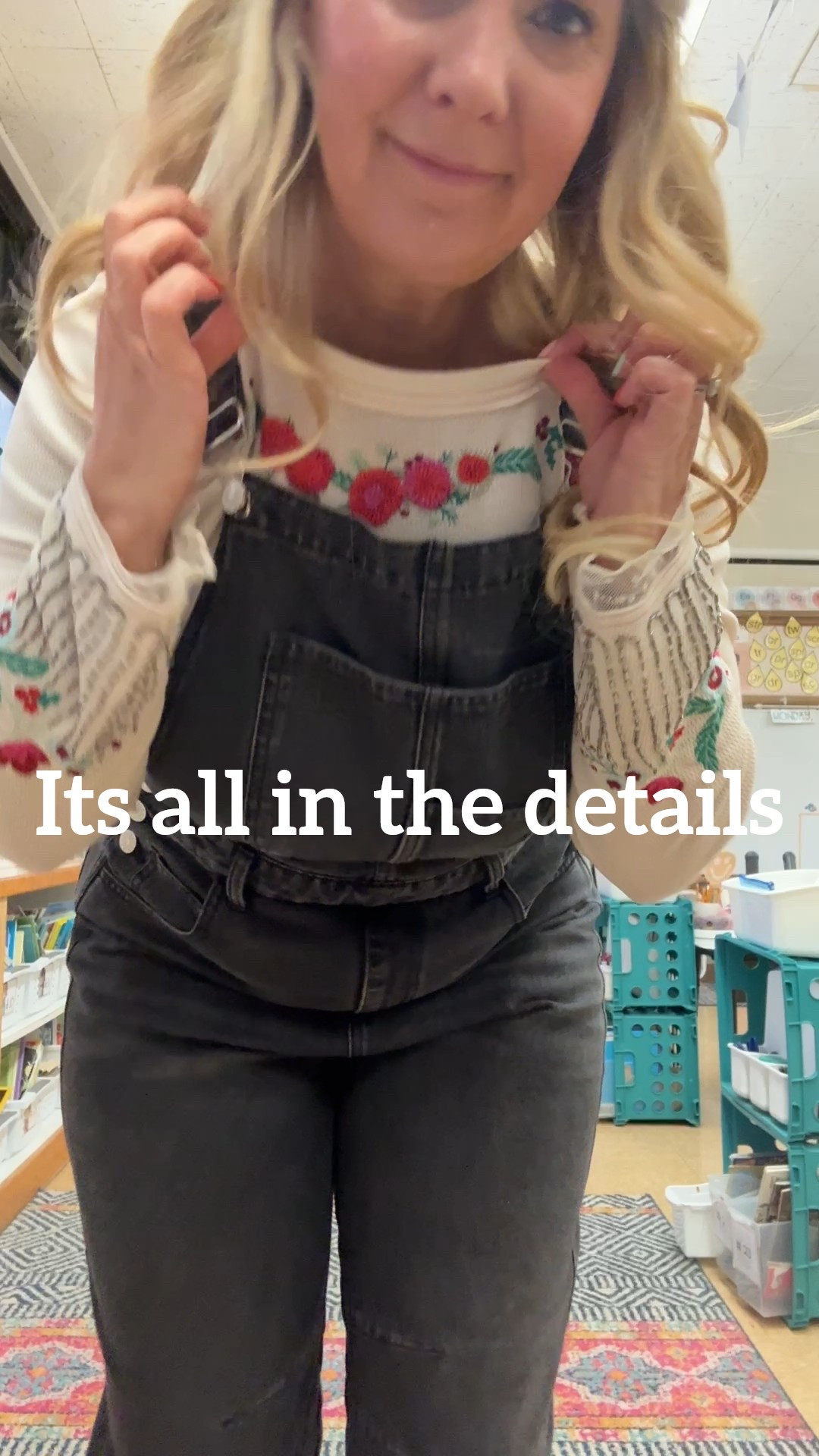 I loved the details on this beaded top! Dresses up the overalls and adds an unexpected pop of color too! ♥️

#LTKdayinmylife #LTKootd #LTKgrwm