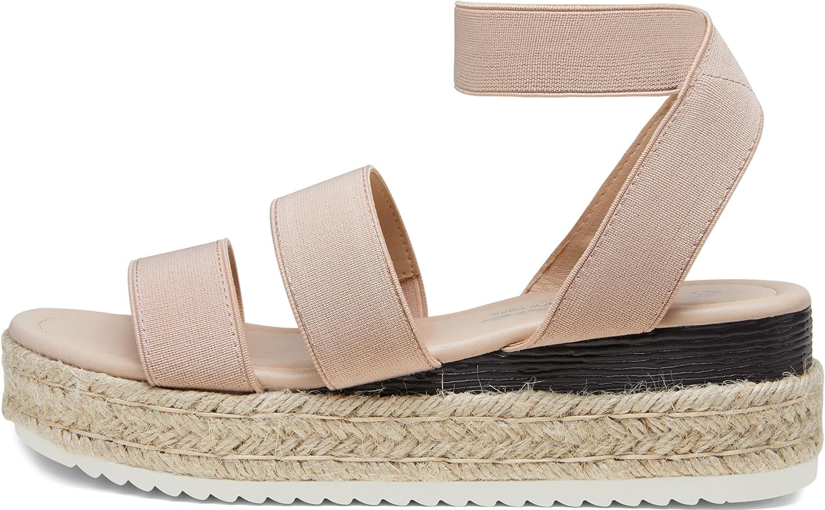 Vepose Women's 876 Double Elastic Strap Cute Sandal Open Toe Espadrilles Platform Wedge Sandals | Amazon (US)