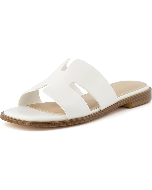 CUSHIONAIRE Women's Voyage slide sandal +Memory Foam, Wide Widths Available | Amazon (US)