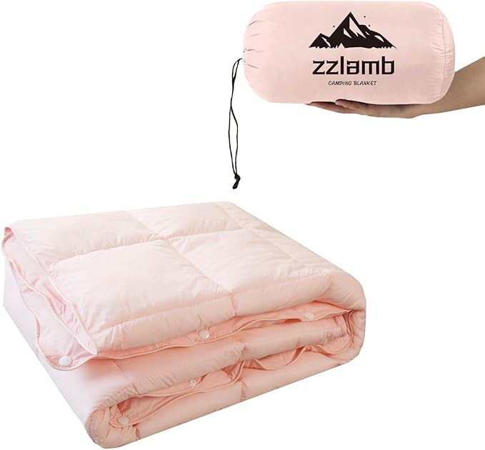 Camping Blanket, Compact Lightweight Soft Puffy Blanket Water-Repellent, Packable Warm Quilt Down... | Amazon (US)