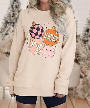 KEKEMI Women Merry Christmas Sweatshirt Vintage Retro Xmas Shirt Cute Bells Graphic Crewneck Holi... | Amazon (US)