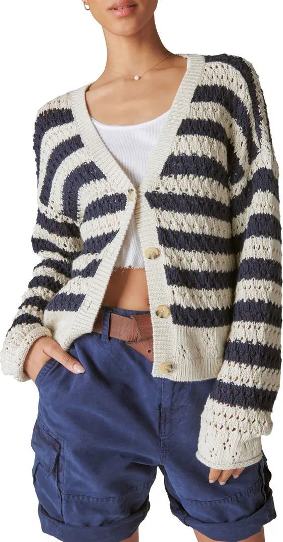 Stripe Pointelle Cardigan | Nordstrom