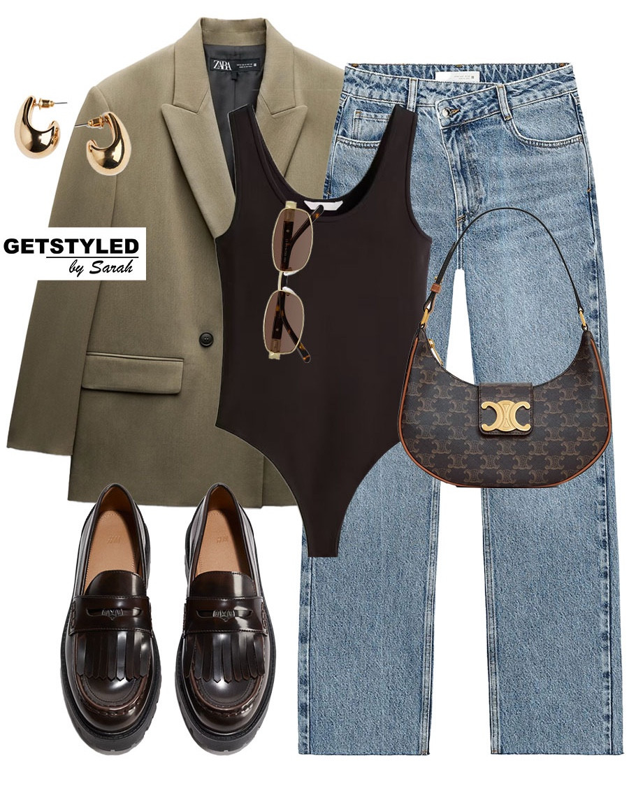 Olive green looks for spring! 🫒

#springfashion #olive #blazer 
Zara cross waist jeans, olive blazer, adidas handball Spezial, sneaker, jeans looks 

#LTKstyletip #LTKbag #LTKshoes