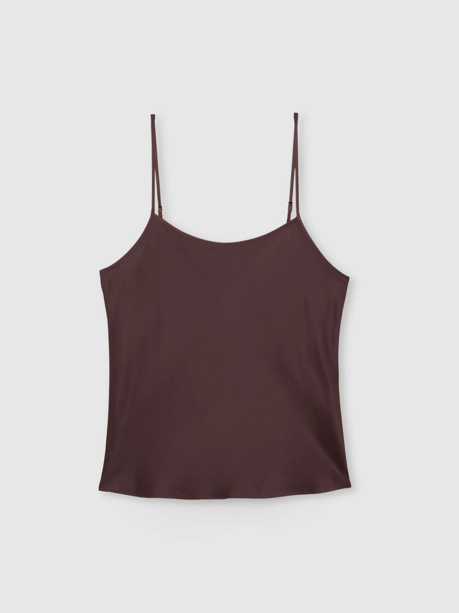Reiss Reiss Burgundy Corey Silk Cami Top | Next US
