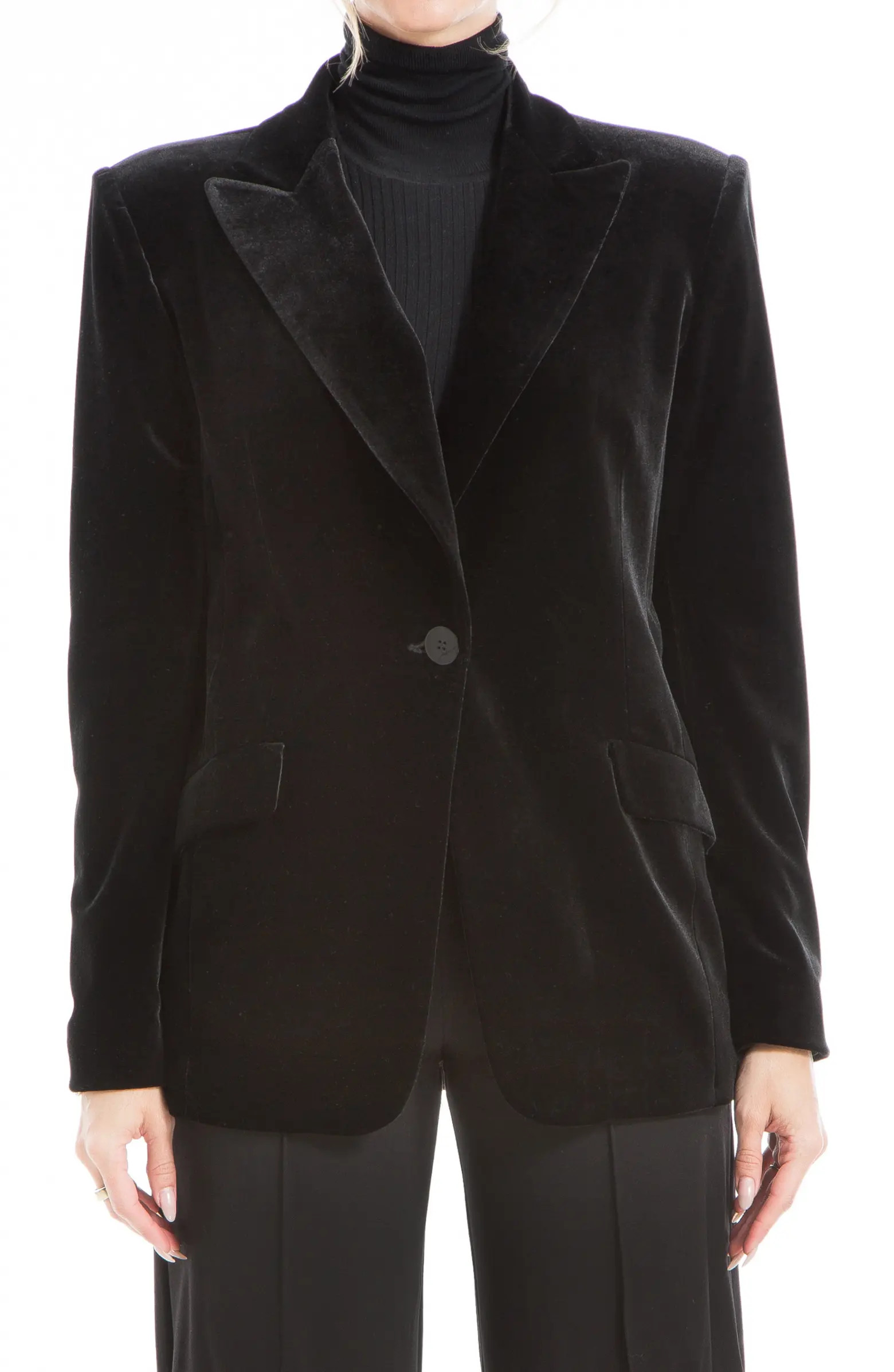 MAX STUDIO Peak Lapel Velvet Blazer | Nordstromrack | Nordstrom Rack