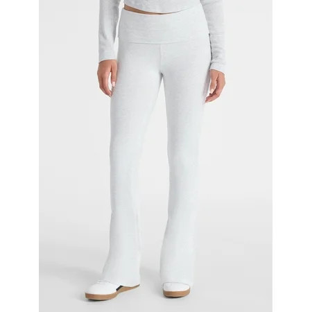 No Boundaries Flare Pants with Foldover Waistband 32 Inseam Women s XS-XXL | Walmart (US)