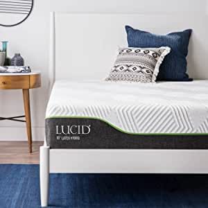LUCID 10 Inch Latex Hybrid Mattress - Memory Foam - Responsive Latex - Steel Coils - Medium Feel ... | Amazon (US)