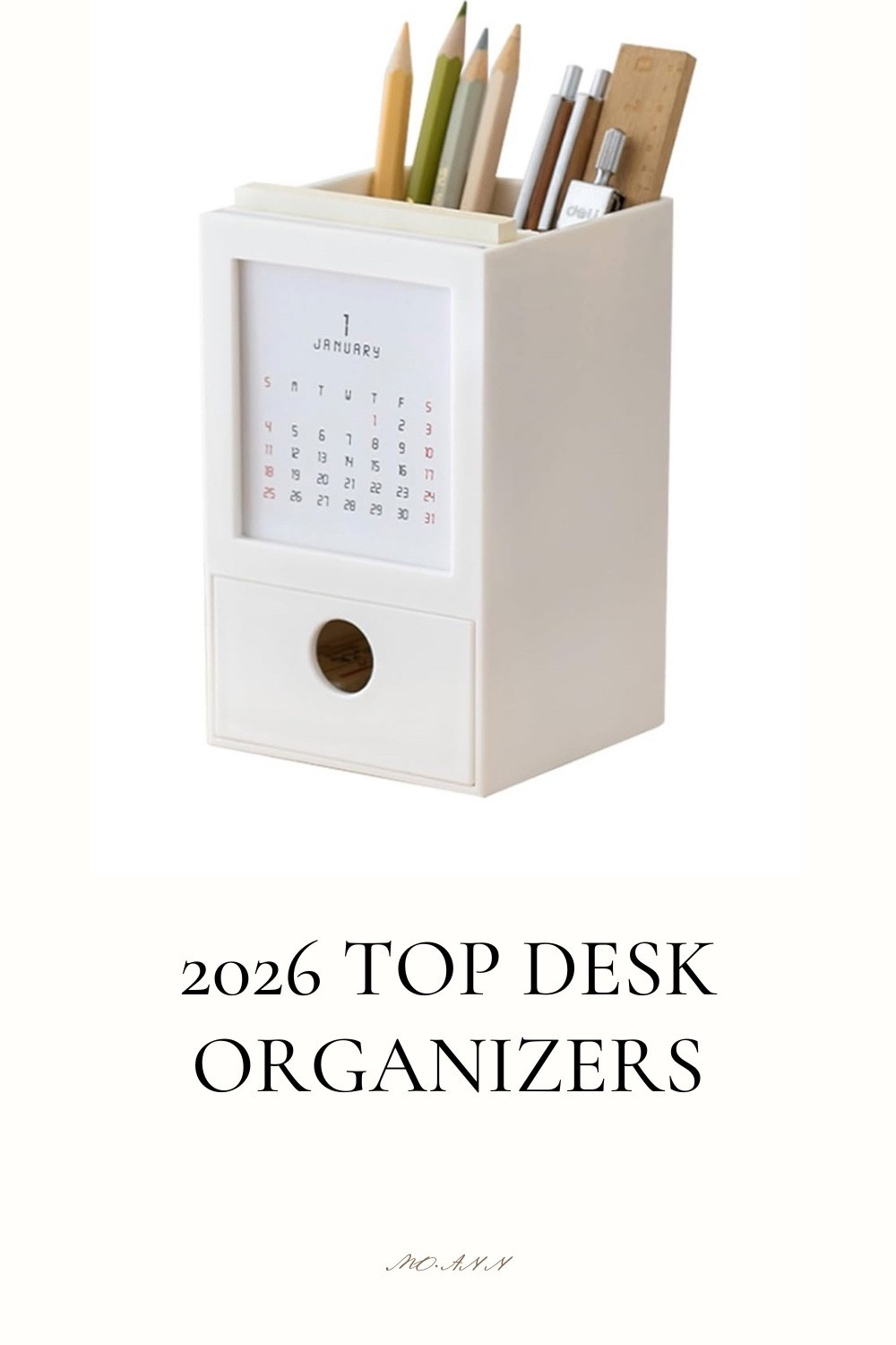 Get ready to jump into 2026 by organizing your work spacee