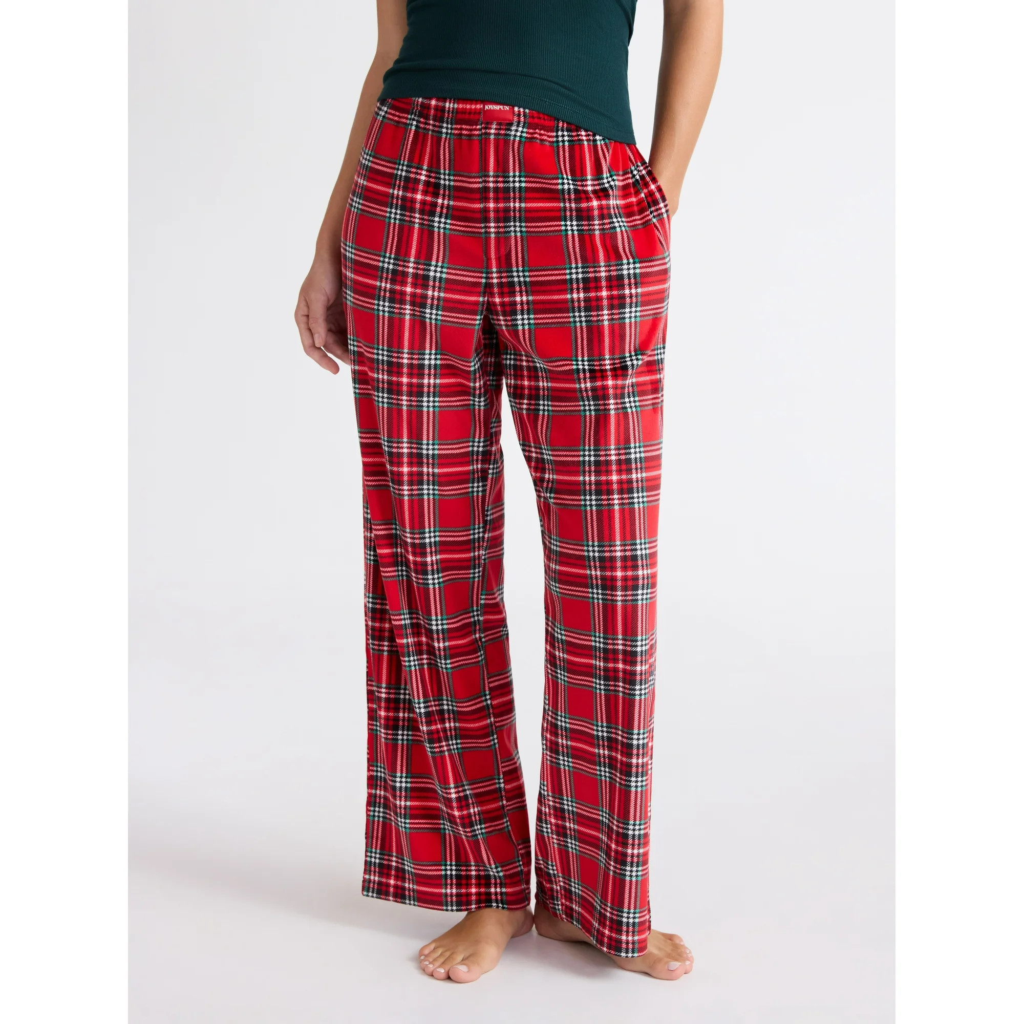 Joyspun Women's Velour Wide-Leg Sleep Pants, Size XS-3X | Walmart (US)