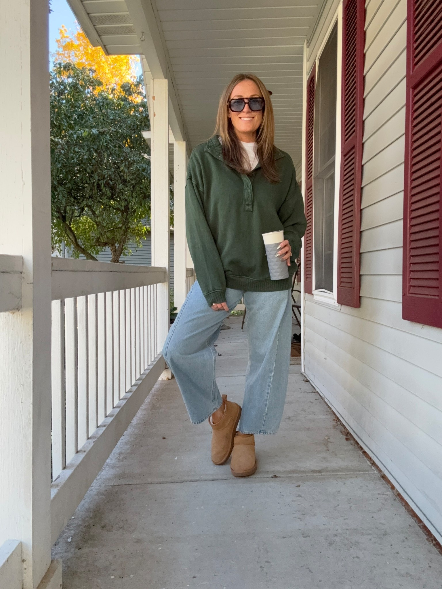 10/24/25 ✨ Sweatshirt is a small. Tee is a medium. Jeans are a 28 regular.

Everyday outfits. Easy outfits. Easy outfit ideas. Neutral basics. Fall outfits. Fall outfit idea. Casual outfits. Basic mom outfit. Casual outfit idea. Casual outfit. Everyday outfit. Mom outfit. Street style. Casual mom outfit. Amazon fashion. Sports mom outfits. Sports mom outfit idea.