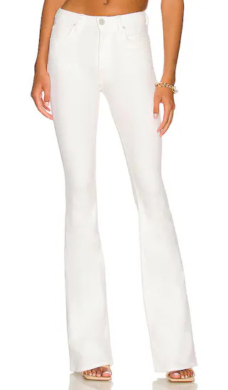 Holly High Rise Flare Jean in White Horse | Revolve Clothing (Global)
