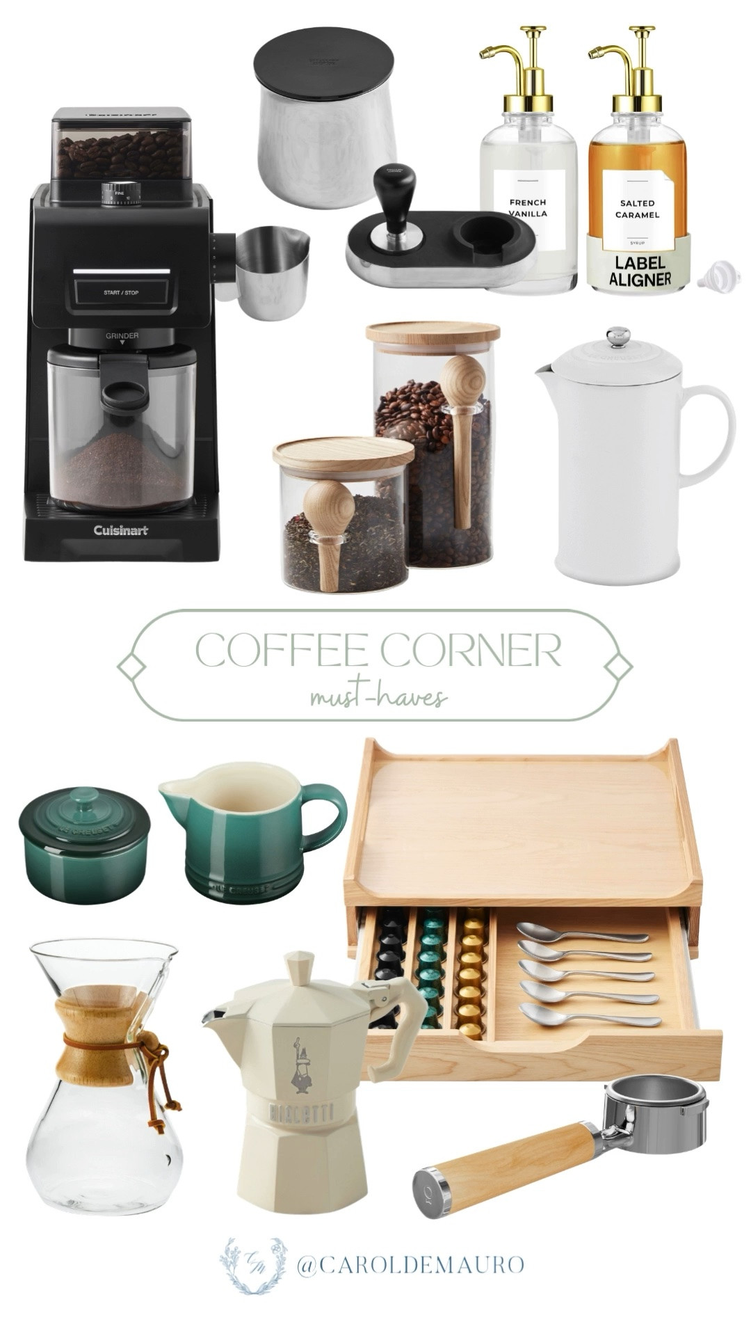 Your coffee corner deserves a proper setup and these picks make every single morning feel a little more like a ritual.

coffee must haves, coffee bar, morning routine, coffee at home, kitchen finds, home barista