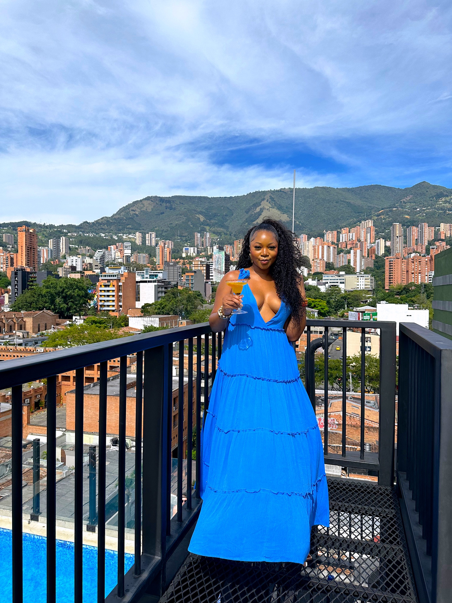 Beautiful blue maxi dress

Size reference - medium 