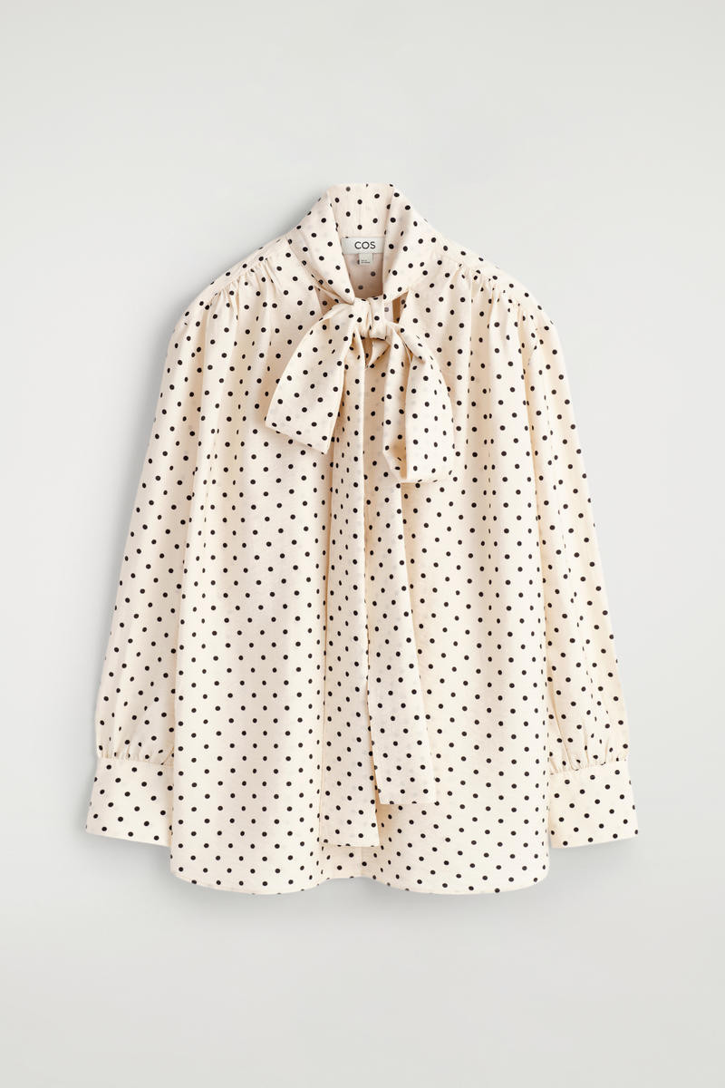 Scarf-Detail Polka-Dot Shirt | COS (US)