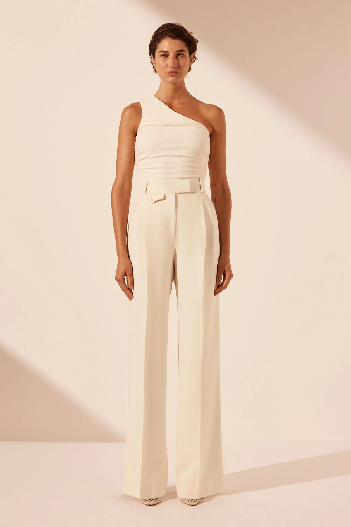 IRENA HIGH WAISTED TAILORED PANT | RICE | PANTS | SHONA JOY | Shona Joy