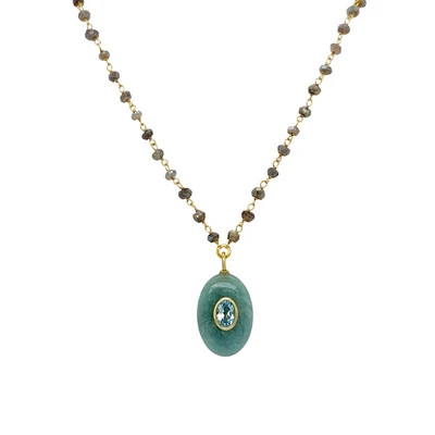 Aquamarine, Topaz, & Labradorite Necklace | Jennifer Miller Jewelry