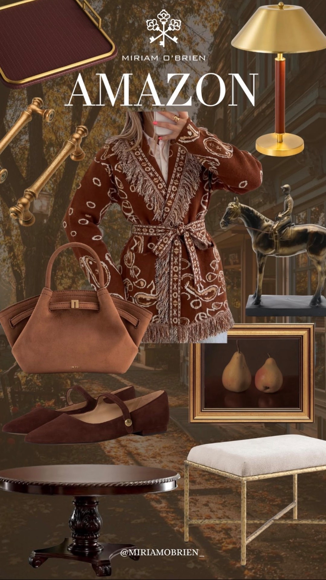 Rich chocolate tones, warm gold accents, equestrian details, and effortless elegance.

Follow me @miriamobrien on IG and TikTok 

#FallAesthetic #AmazonFinds #FallFashion #AutumnStyle #LuxuryStyle #EquestrianStyle #FallInspiration #ClassicChic #TimelessSty

#LTKHome #LTKOver40 #LTKSeasonal