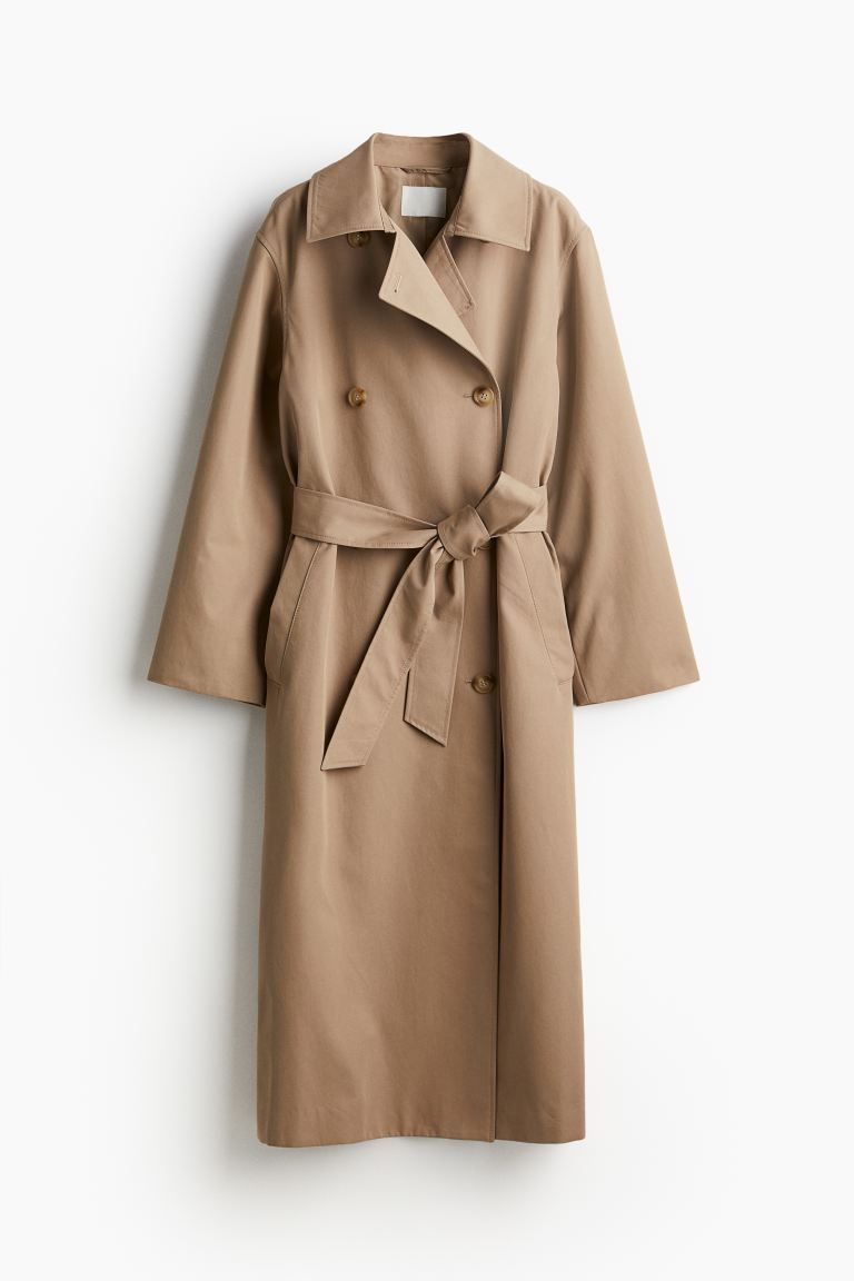 Trench coat - Dark beige - Ladies | H&M GB | H&M (UK, MY, IN, SG, PH, TW, HK)