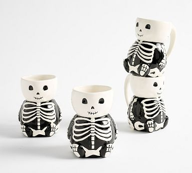 Whimsy Ghost Stoneware Mugs - Set of 4 | Pottery Barn (US)