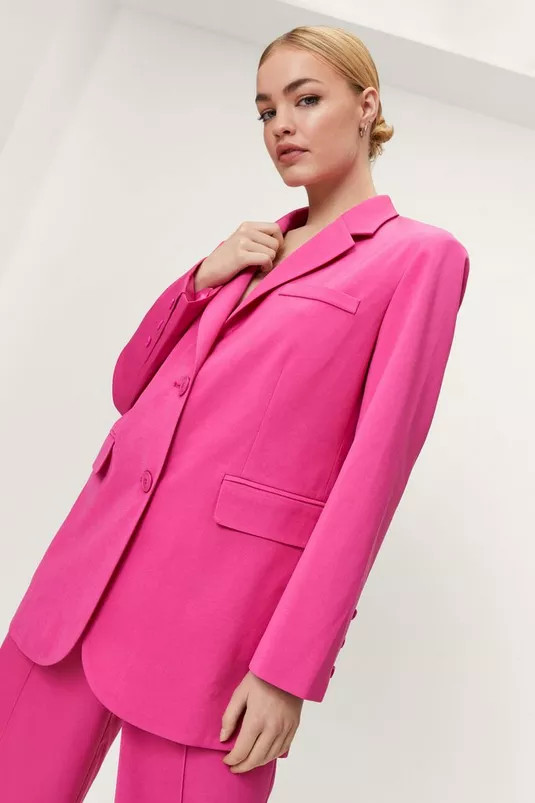 Oversized Twill Single Breasted Blazer | Nasty Gal (US)