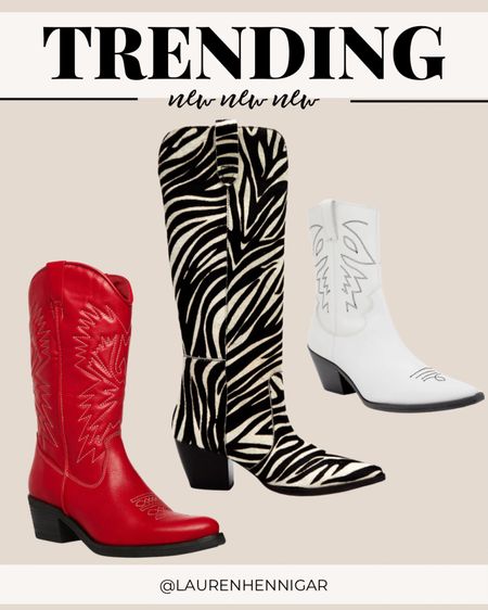 new boots & booties!! trending now! #matisse #stevemadden #booties #redboots red boots, zebra print boots, boots, cowgirl boots, white boots, white booties, zebra print, red, college game day outfits, game day fits 

#LTKshoecrush #LTKU #LTKstyletip
