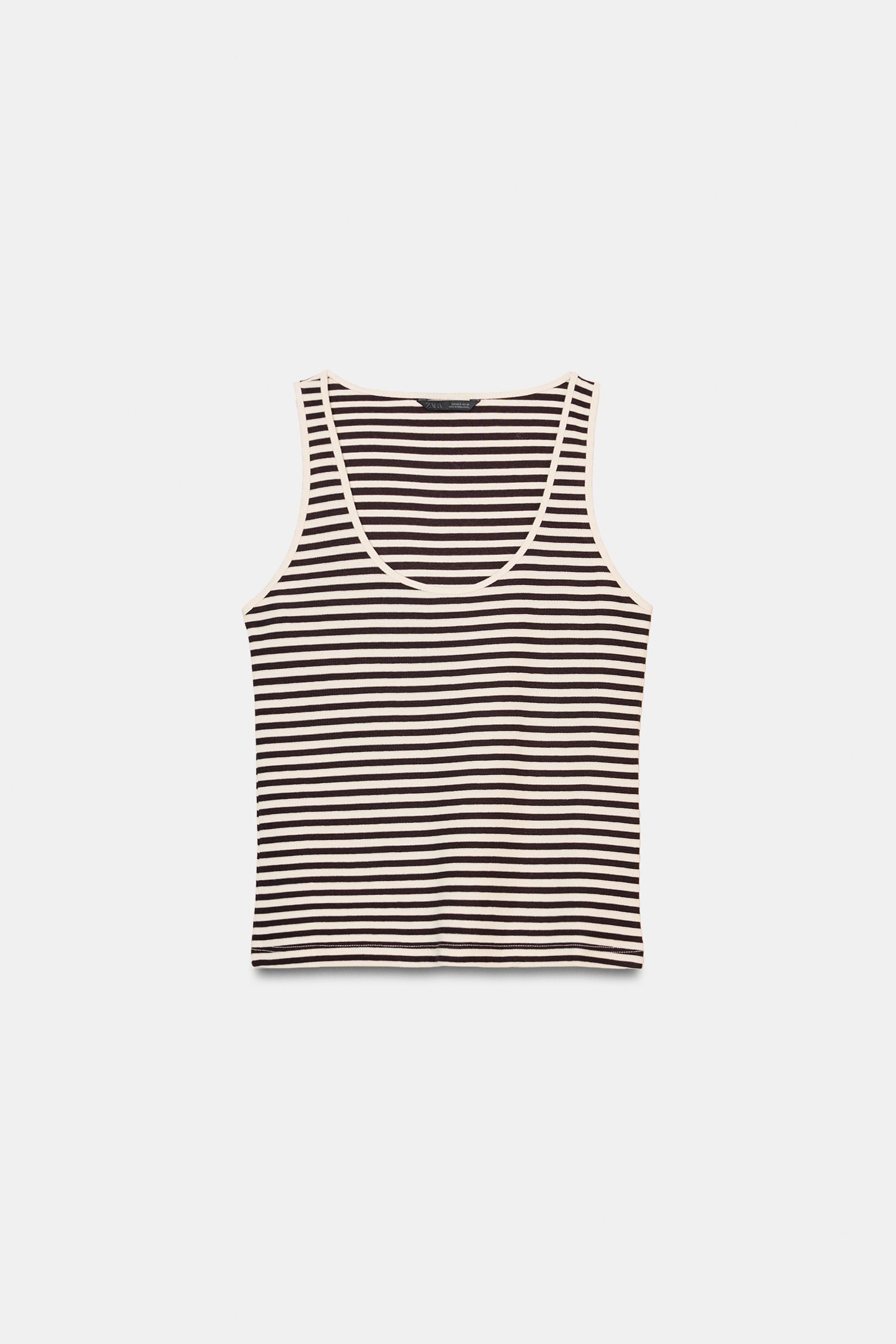 STRIPED SLEEVELESS TOP | Zara UK