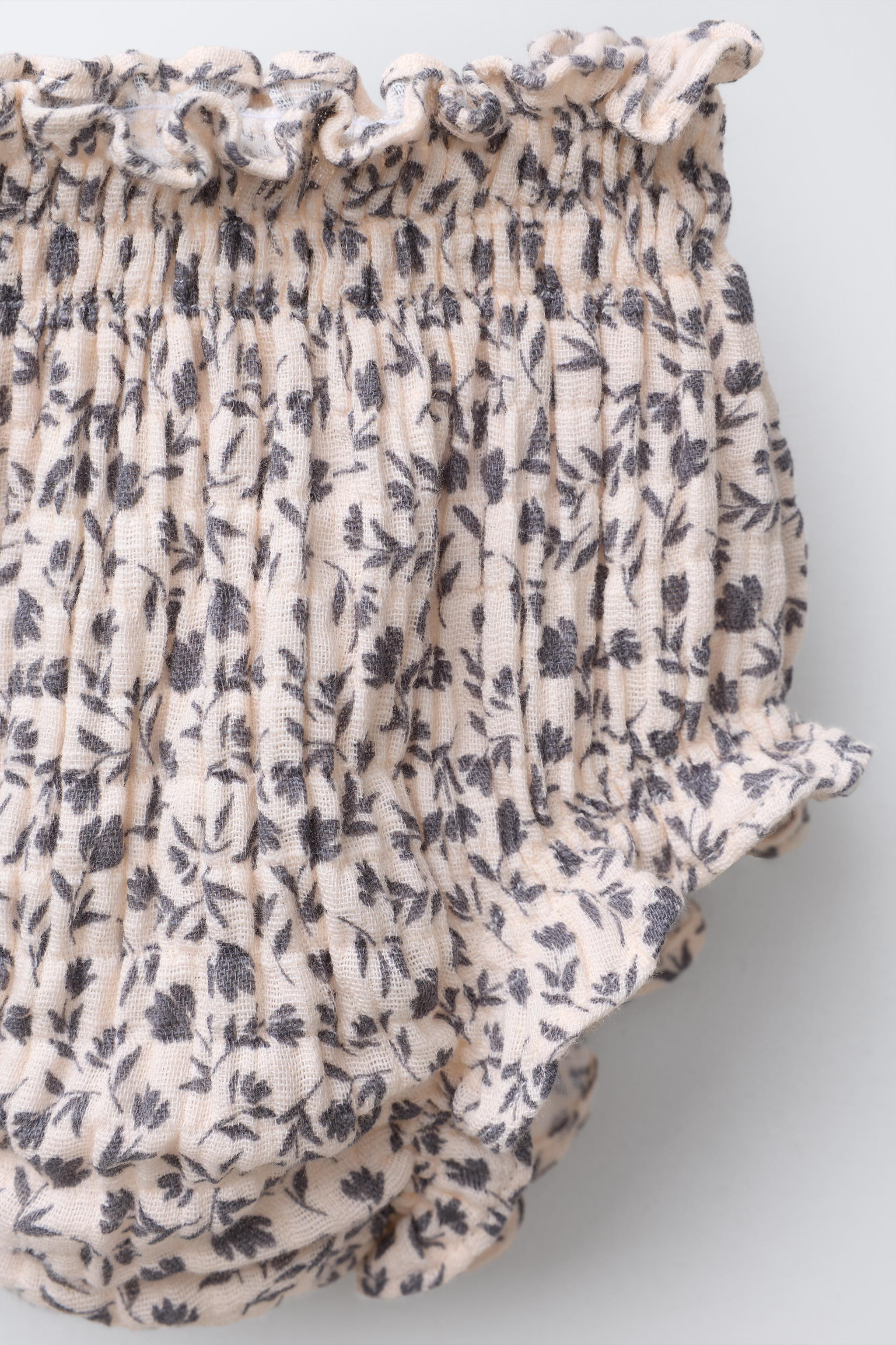 TEXTURED FLORAL BOTTOMS | Zara US