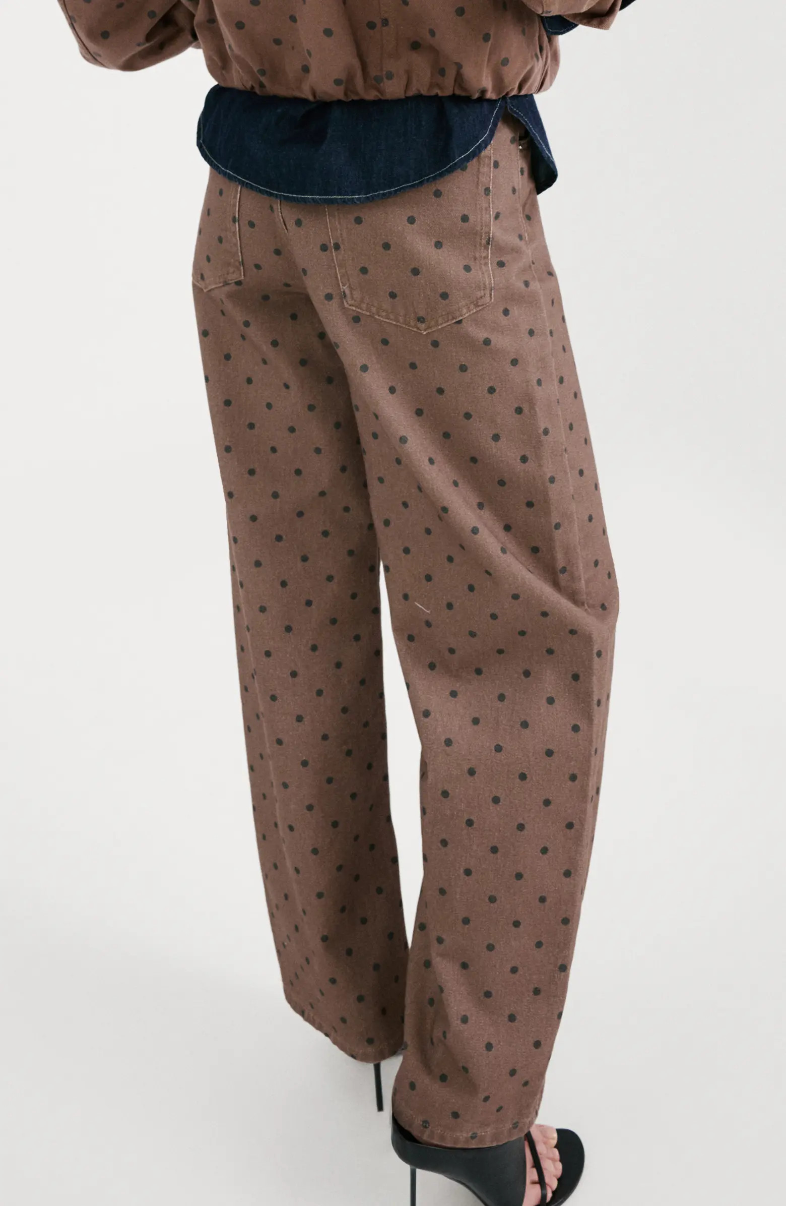 Polka Dot Straight Leg Jeans | Nordstrom