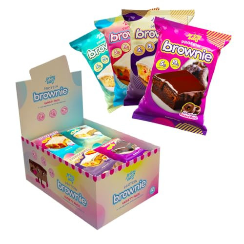 Prime Bites High Protein Brownie (12 Per Box, Variety Pack) - 19g of Protein, 5g of Collagen, Gluten Free, Low Sugar Treat, Delicious Protein Snack | Amazon (US)