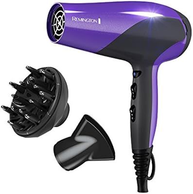 Remington D3190 Damage Protection Hair Dryer with Ceramic + Ionic + Tourmaline Technology, Purple | Amazon (US)