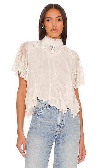 Savannah Top in Ivory | Revolve Clothing (Global)