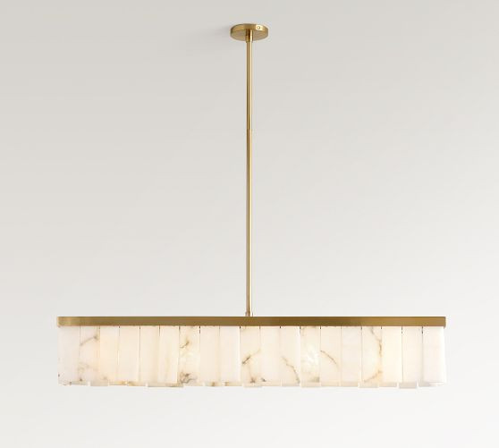 Windham Alabaster Linear Chandelier (49") | Pottery Barn (US)