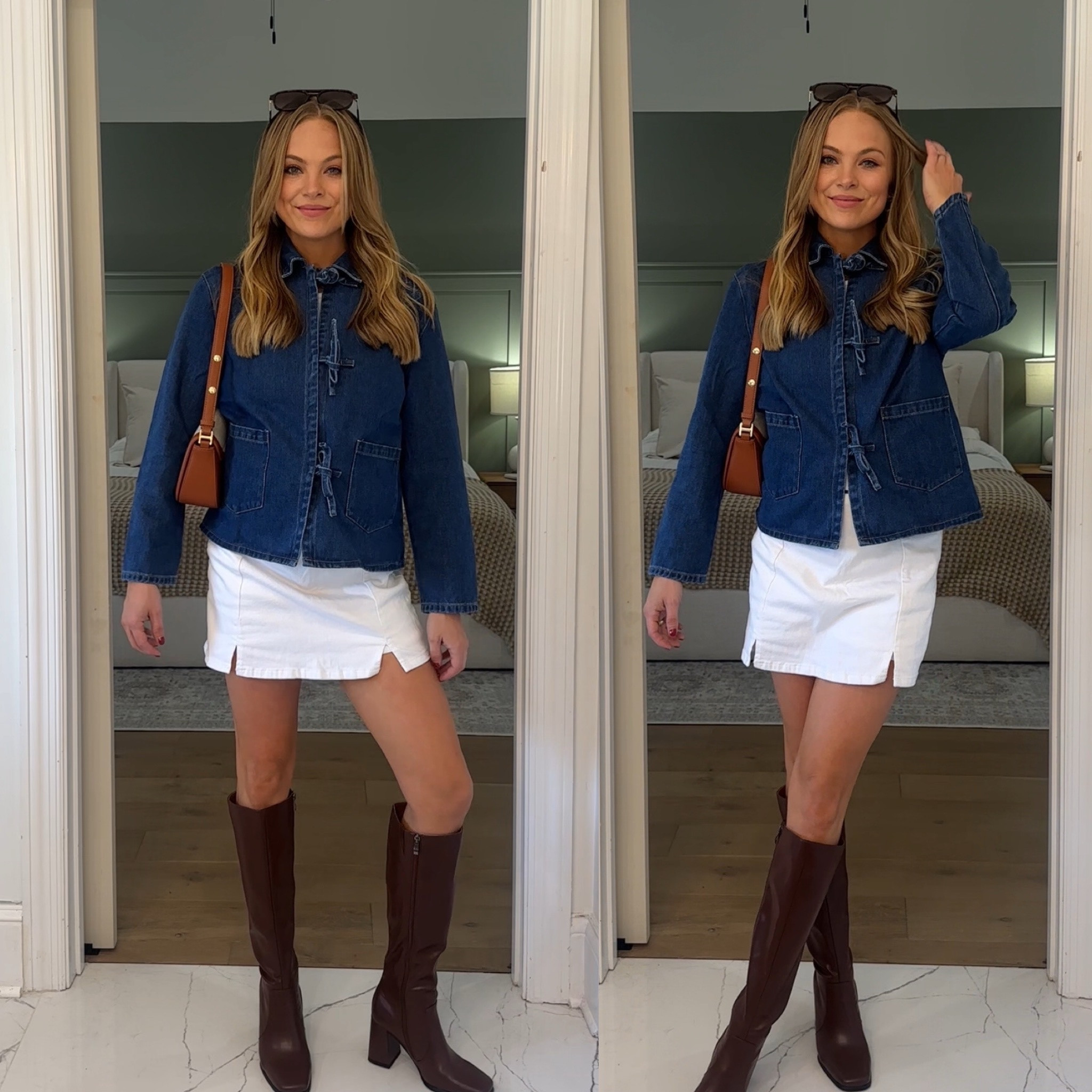 Amazon fall fashion, fall outfit ideas, Thanksgiving outfits, affordable fall fashion, fall wardrobe essentials, autumn fashion finds, cozy fall sweaters, budget-friendly fall outfits, Thanksgiving outfit inspo, trendy fall looks, fall outfit inspiration, stylish autumn outfits, Amazon fall wardrobe, Thanksgiving day fashion, casual fall style, affordable autumn clothing, Amazon fashion finds, fall layering ideas, cozy fall outfit ideas, denim shirt, white skirt, brown boots